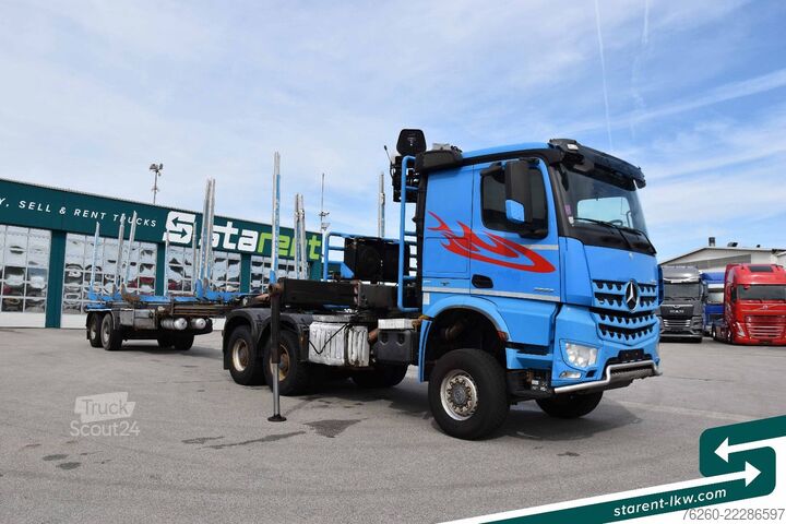 Tractora standard MERCEDES-BENZ Arocs 3653 6x6 Penz Holz kran + Ressenig