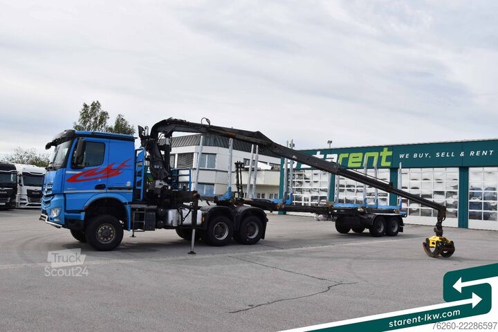 Tractora standard MERCEDES-BENZ Arocs 3653 6x6 Penz Holz kran + Ressenig