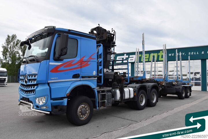 Tractora standard MERCEDES-BENZ Arocs 3653 6x6 Penz Holz kran + Ressenig