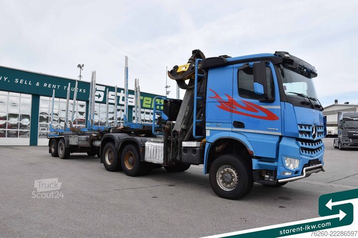 Tractora standard MERCEDES-BENZ Arocs 3653 6x6 Penz Holz kran + Ressenig