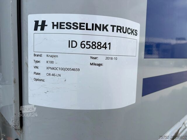 Schubboden Knapen Trailers K100 92m3 10MM Cargo Floor Tyrepilot Top condit...