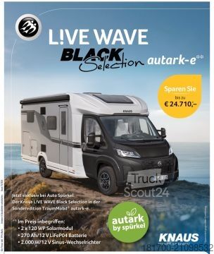Ημιενσωματωμένο αυτοκινούμενο τροχόσπιτο Knaus L!VE WAVE 650 MEG Black Selection *TraumMobil*Autark e*
