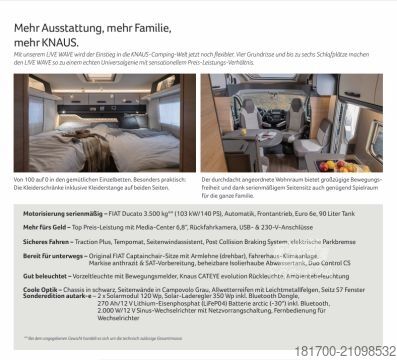 Ημιενσωματωμένο αυτοκινούμενο τροχόσπιτο Knaus L!VE WAVE 650 MEG Black Selection *TraumMobil*Autark e*