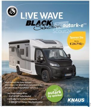 Ημιενσωματωμένο αυτοκινούμενο τροχόσπιτο Knaus L!VE WAVE 650 MEG Black Selection *TraumMobil*Autark e*