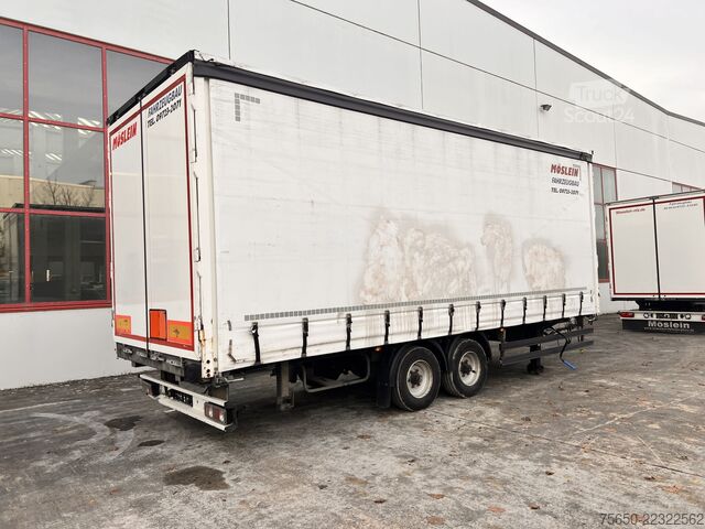 Remorque ouverte avec bâche Möslein TPW 105 D 7,30  Tandem- Schiebeplanenanhänger zum Durchladen