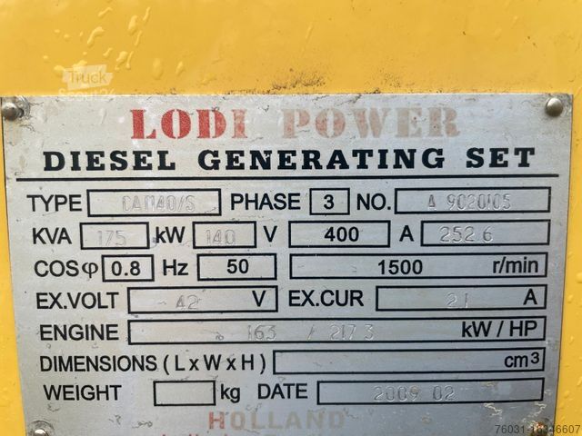 Sonstige  Other LODI POWER  175KVA GENERATOR BRAND NEW