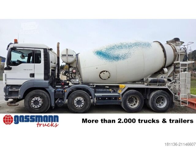 Mobilā betona maisītavas rūpnīca MAN TGS 35.440 BB/8x4, 9 cbm, Liebherr HTM 904 F
