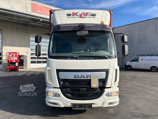 Camion cu platformă și prelată DAF LF 250, 16 TONNER PLANE MIT LBW,  MANUELL, E6
