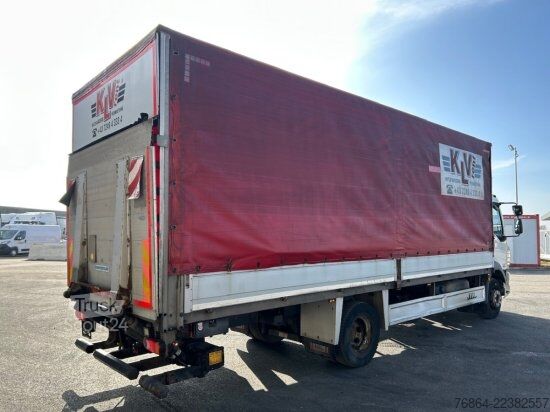 Camion cu platformă și prelată DAF LF 250, 16 TONNER PLANE MIT LBW,  MANUELL, E6