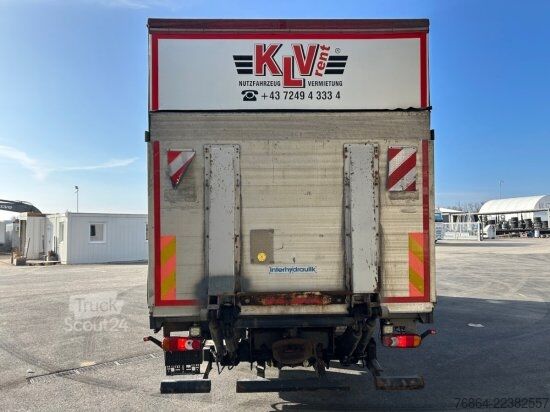 Camion cu platformă și prelată DAF LF 250, 16 TONNER PLANE MIT LBW,  MANUELL, E6