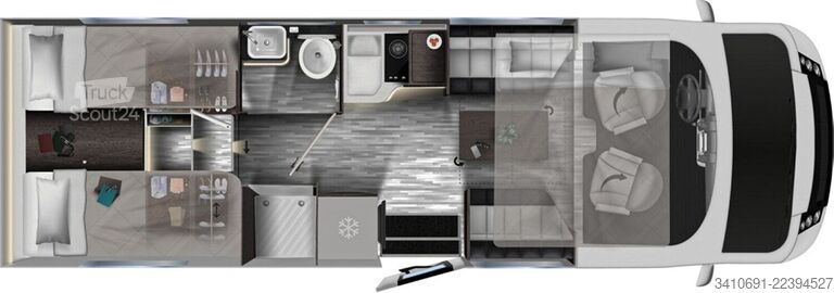 Integrovaný obytný vůz MOBILVETTA K-Yacht 86 Tekno Line Navi Truma-D/E 32?TV Heavy