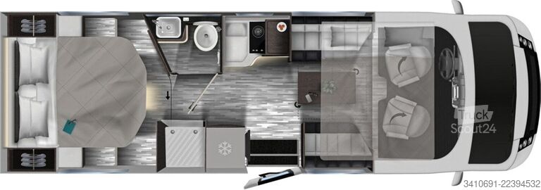 Integrovaný obytný vůz MOBILVETTA K-Yacht 90 Tekno Line Alde Navi Heavy 32?TV LED