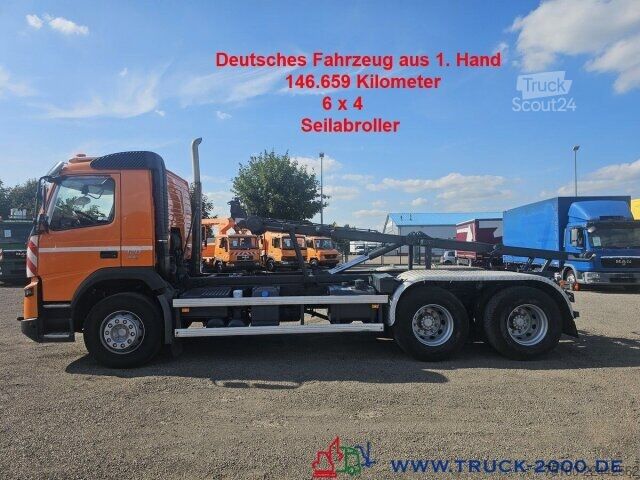 شاحنة قلّابة بذراع تحميل متحرك Volvo FMX 420 6x4 Seil Abrollkipper nur 146.659 Km