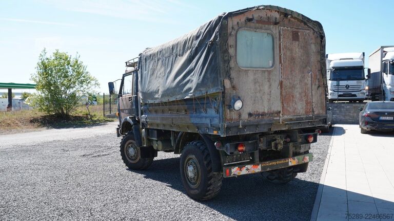 Samochód dostawczy z plandeką MAN 8.136 FAE Pritsche + Plane Dänisches Militärfahr