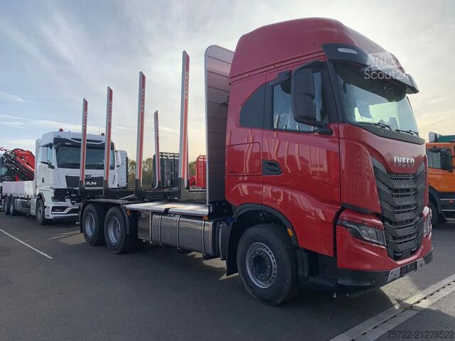 Transporteur de bois Iveco X-WAY 570 6x4 BL Kurzholz-LKW Kran nach Wahl