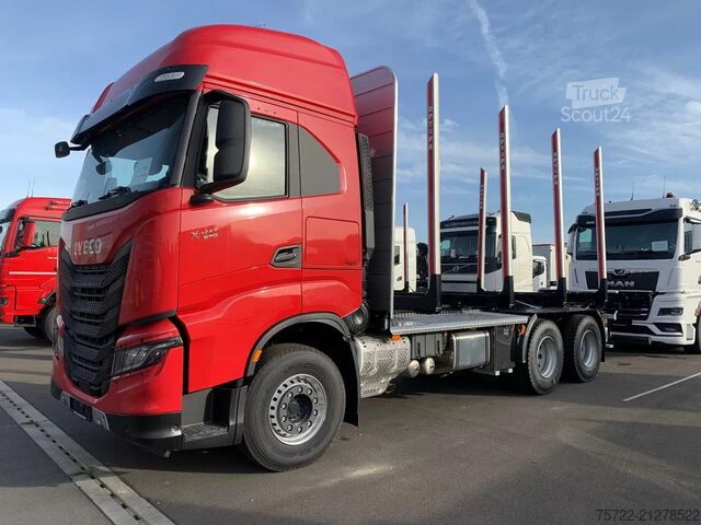 Transporteur de bois Iveco X-WAY 570 6x4 BL Kurzholz-LKW Kran nach Wahl
