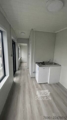 حاوية سكنية مع غرفتين، حمام ومطبخ  Wohncontainer mit Küche und Bad
