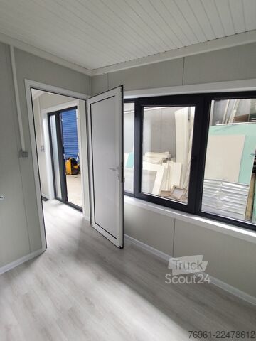 حاوية سكنية مع غرفتين، حمام ومطبخ  Wohncontainer mit Küche und Bad
