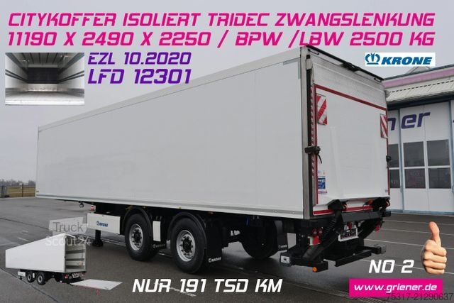 Kofferauflieger KRONE SZR 18/eLZ4 S / LBW 2500 kg / LENKACHSE / TRIDEC