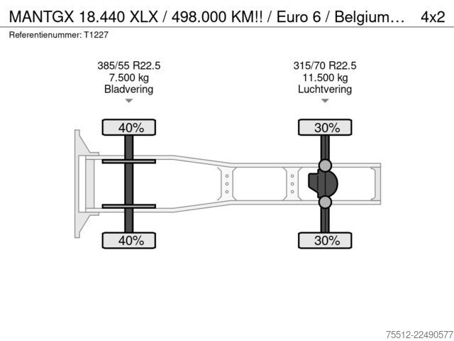 Štandard-SZM MAN TGX 18.440 XLX / 498.000 KM!! / Euro 6 / Belgiu...