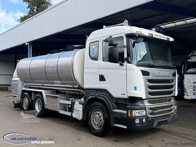 Tankowiec Scania R490 RVS tank, Euro 6, Stuuras, Retarder, 15000...