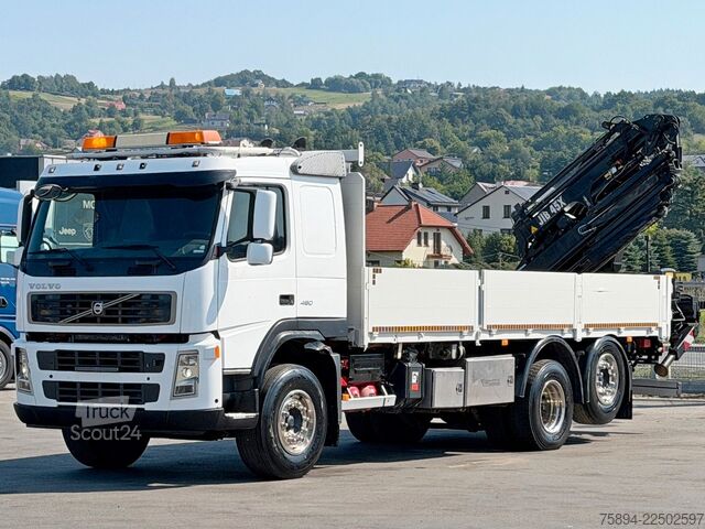 Kuorma-autoon asennettu nosturi VOLVO FM 460 * HIAB 166 E-5 HIPRO + JIB 43X + FUNK
