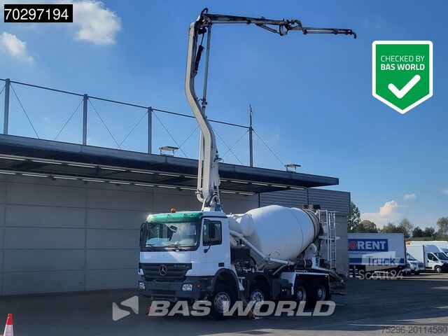 Pompă de beton Mercedes Actros 3236 8X4 Mecbo M 23.3/100-BZ PUMI Big-Ax...