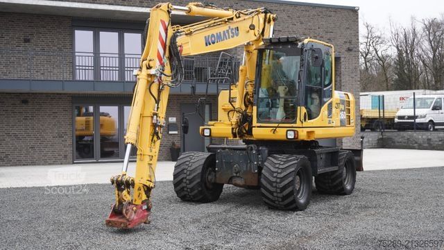 Riteņu ekskavators KOMATSU PW160-8 PW160 Mobilbagger MS10 Zwillingsbereifun