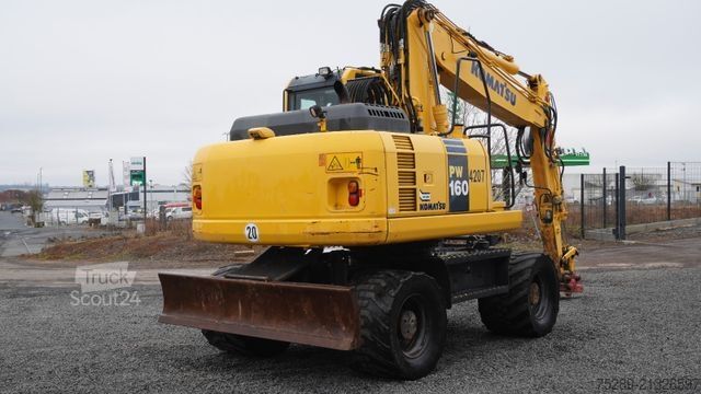 Riteņu ekskavators KOMATSU PW160-8 PW160 Mobilbagger MS10 Zwillingsbereifun