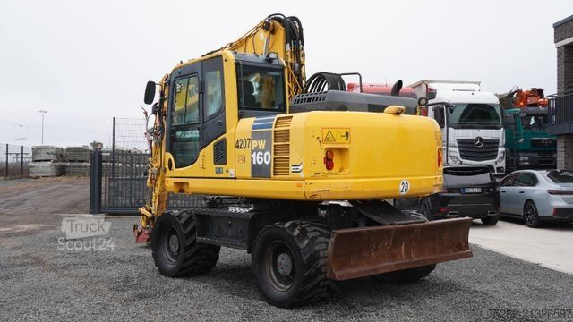 Riteņu ekskavators KOMATSU PW160-8 PW160 Mobilbagger MS10 Zwillingsbereifun