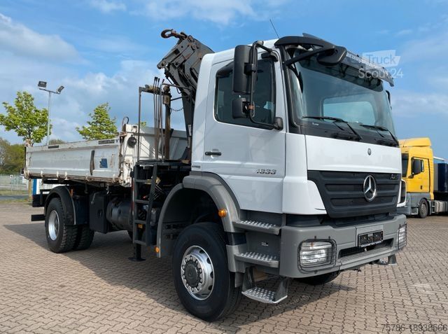 Dreiseitenkipper LKW MERCEDES-BENZ Axor 1833 AK 4x4/ Meiller/ MKG 10m=1t/ Org. 139t