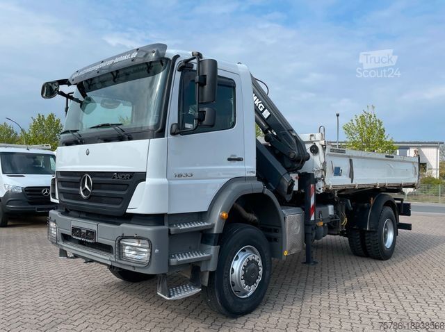 Dreiseitenkipper LKW MERCEDES-BENZ Axor 1833 AK 4x4/ Meiller/ MKG 10m=1t/ Org. 139t