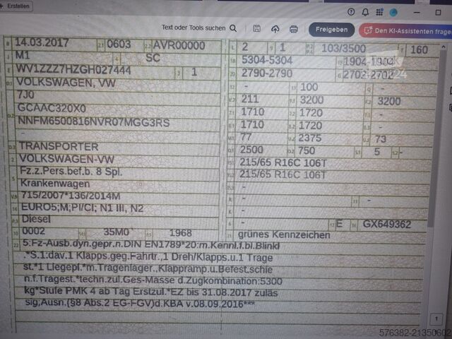 Ambulance VW T6 Rettungswagen