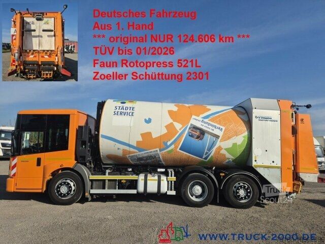 Atkritumu vedējs Mercedes-Benz 2635 NGE Faun Rotopress 521L Zoeller Schüttung