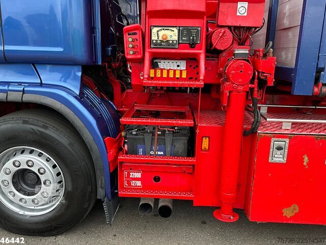 Camião basculante com grua Scania R 560 V8 8x4 Retarder Hiab 24 Tonmeter laadkraan