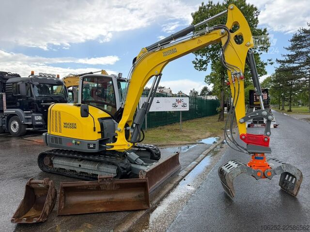 Mini bager WACKER NEUSON ET 65  + KINSHOFER GRABBER / GREIFER - *789h* -...