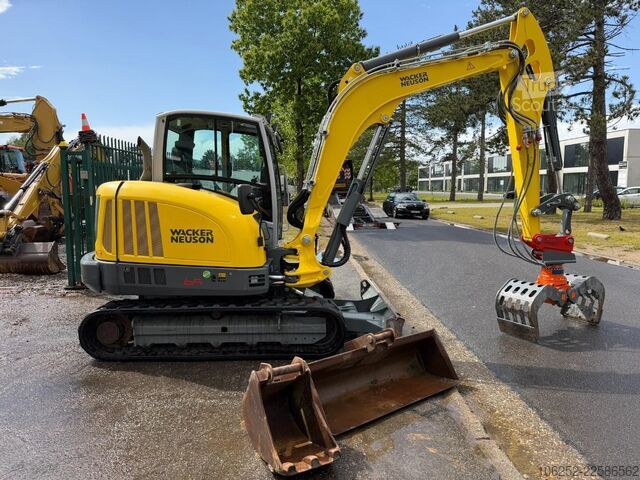 Miniescavatore WACKER NEUSON ET 65  + KINSHOFER GRABBER / GREIFER - *789h* -...