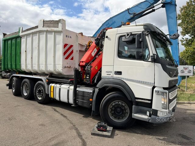 Kablio rankenos sistema Volvo FM 420 8x2 HOOKLIFT + CRANE PALFINGER PK19.001 ...