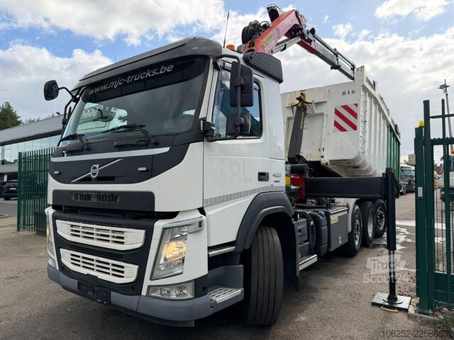 Kablio rankenos sistema Volvo FM 420 8x2 HOOKLIFT + CRANE PALFINGER PK19.001 ...