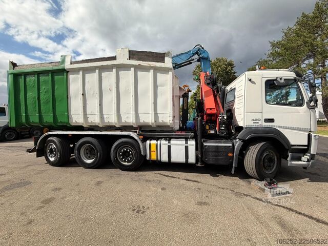 Система крюкообразных рычагов Volvo FM 420 8x2 HOOKLIFT + CRANE PALFINGER PK19.001 ...