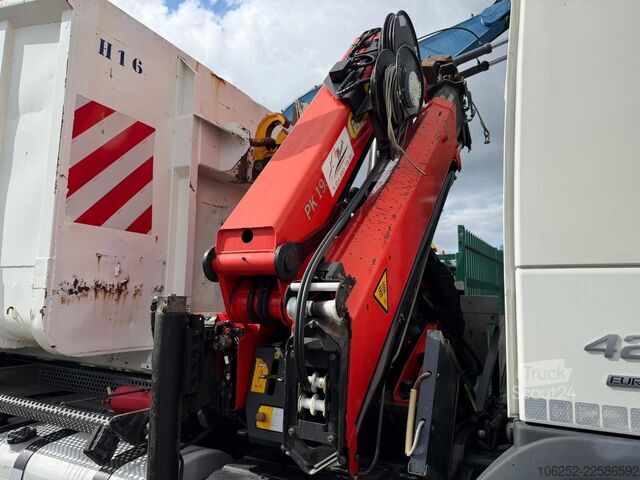 Система крюкообразных рычагов Volvo FM 420 8x2 HOOKLIFT + CRANE PALFINGER PK19.001 ...
