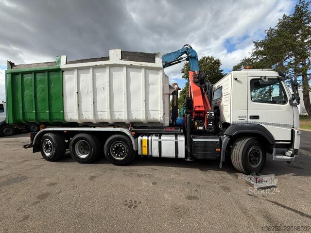 Система крюкообразных рычагов Volvo FM 420 8x2 HOOKLIFT + CRANE PALFINGER PK19.001 ...