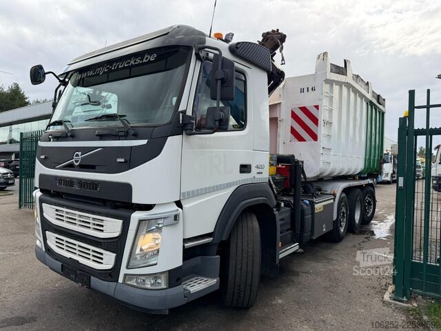 Система крюкообразных рычагов Volvo FM 420 8x2 HOOKLIFT + CRANE PALFINGER PK19.001 ...