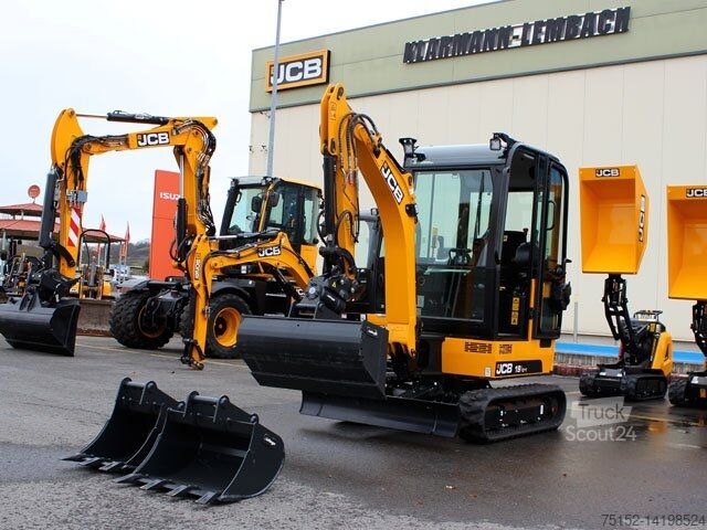 حفارة صغيرة بما في ذلك قارنة سريعة - هيدروليك JCB 19 C-1 PRO Luxus-Vollausstattung sofort verfügbar