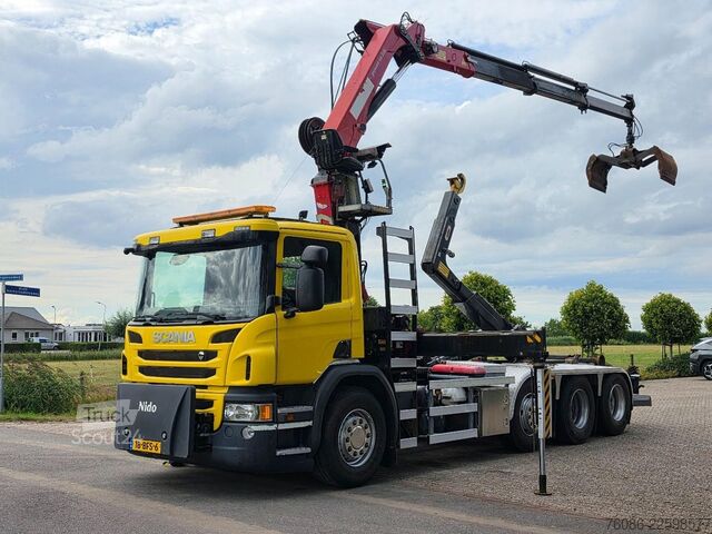 Система за рамо с кука Scania P450 8x2!!KRAAN/HAAK!! EX GEMEENTE!!EURO6!!
