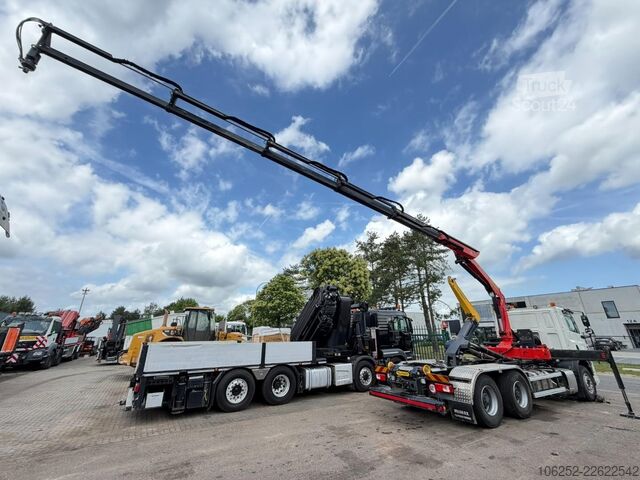 Sistema de braço de gancho DAF CF 480 6x4 HOOKLIFT + CRANE PALFINGER PK19.001 ...