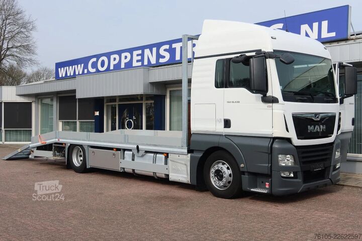 Autonkuljetuspakettiauto MAN TGX 18.340 Oprijwagen 4x2