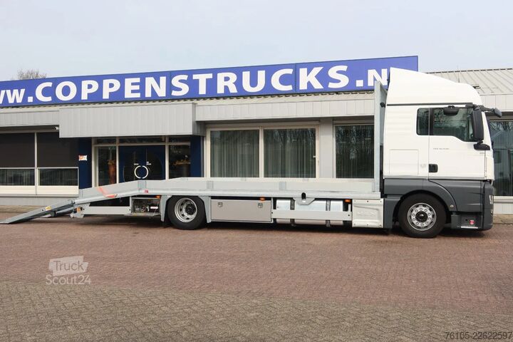 Autonkuljetuspakettiauto MAN TGX 18.340 Oprijwagen 4x2