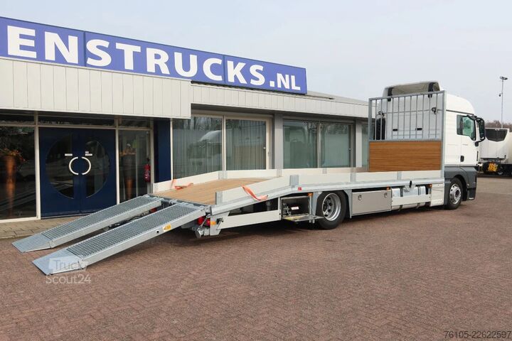 Autonkuljetuspakettiauto MAN TGX 18.340 Oprijwagen 4x2