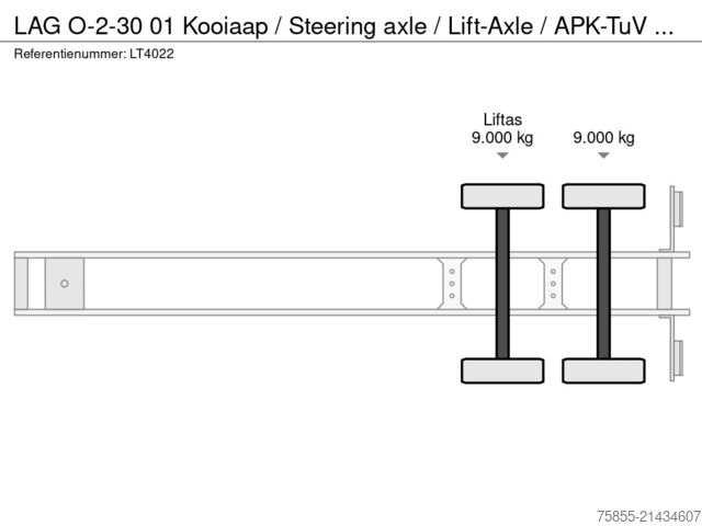 Curtain sided LAG Kooiaap / Steering axle / Lift-Axle /...